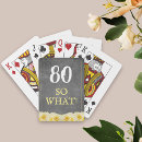 Search for 80th birthday playing cards Floral