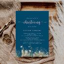 Search for blue flower christening invitations For her
