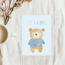 Search for blue bear baby shower invitations Minimalist
