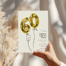 Search for balloons 60th birthday invitations Simple