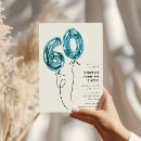Search for blue 60th birthday invitations Simple