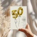 Search for balloon 50th birthday invitations Simple