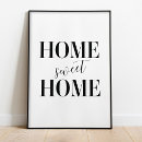 Search for home sweet home posters Black and white
