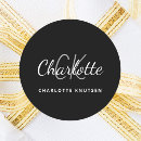 Search for initials stickers Black and white