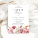 Search for floral 90th birthday invitations Ninetieth
