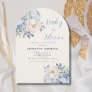 Search for blue floral baby shower invitations Trendy