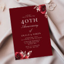 Search for wine anniversary invitations Burgundy