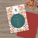 Search for teal and orange wedding invitations Autumn