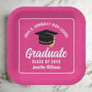 Search for pink graduation plates High school graduate