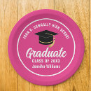 Search for pink graduation plates High school graduate