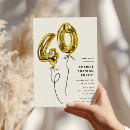 Search for balloons 40th birthday invitations Forty