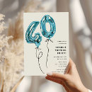 Search for blue 40th birthday invitations Minimal