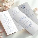 Search for trifold wedding programs Minimalist