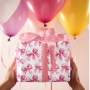 Search for pink ribbons wrapping paper Bow
