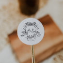 Search for circle wedding stickers Black and white