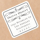 Search for square address stickers Typography