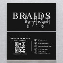 Search for hair braiding business cards Black