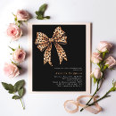 Search for leopard bridal shower invitations Black