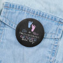 Search for pink and blue gender reveal badges Modern