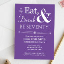 Search for purple 70th birthday invitations Lilac