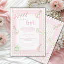 Search for nautical baby girl shower invitations Cute