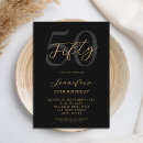 Search for gold and black 50th birthday invitations Trendy