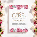 Search for white baby girl shower invitations Gold