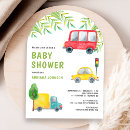 Search for transportation baby shower invitations Beep beep