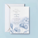 Search for dusty blue floral rehearsal dinner invitations Watercolor