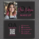 Search for hot pink and black business cards Makeup artist