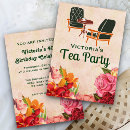 Search for afternoon tea birthday invitations Vintage
