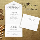 Search for tri fold wedding stationery Black and white