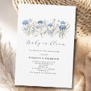Search for blue floral baby shower invitations Simple
