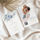 Search for dusty blue and gold wedding invitations Qr code