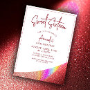 Search for rainbow glitter invitations Holographic