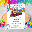Search for railroad birthday invitations Cute