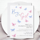 Search for butterfly gender reveal invitations Boy or girl