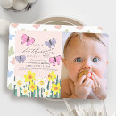 Search for pink butterfly 1st birthday invitations Floral