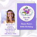 Search for pansy birthday invitations Purple