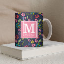 Search for navy blue flowers mugs Boho