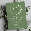 Search for foliage engagement party invitations Modern