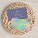 Search for unicorn business cards Iridescent