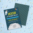 Search for astronaut birthday invitations Moon and stars