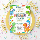 Search for dinosaur roar invitations 1st