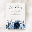 Search for navy blue watercolor wedding invitations Floral