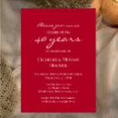 Search for 40th anniversary invitations Ruby red