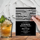 Search for black white silver invitations Stripes
