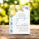 Search for mediterranean bridal shower invitations Elegant calligraphy script