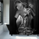 Search for black woman shower curtains Black and white
