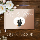 Search for rose gold wedding guest books Black and white